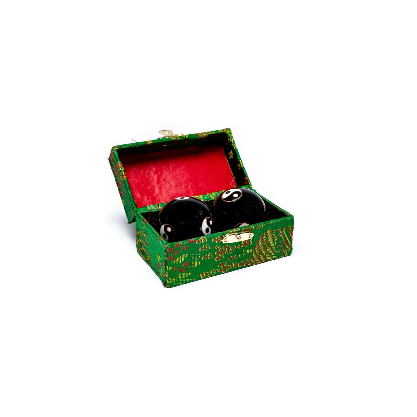 Boules de santé Qi Gong Yin et Yang noir | Pieralune