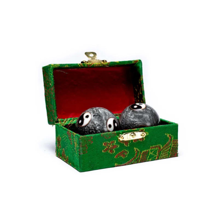 Boules de santé Qi Gong Yin et Yang Tai Chi gris | Pieralune