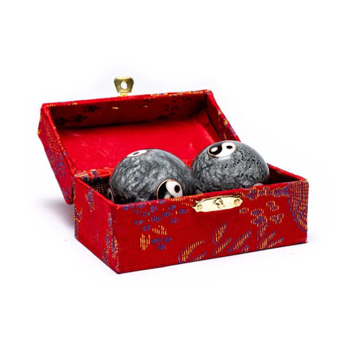 Boules de santé Qi Gong Yin et Yang Tai Chi gris | Pieralune