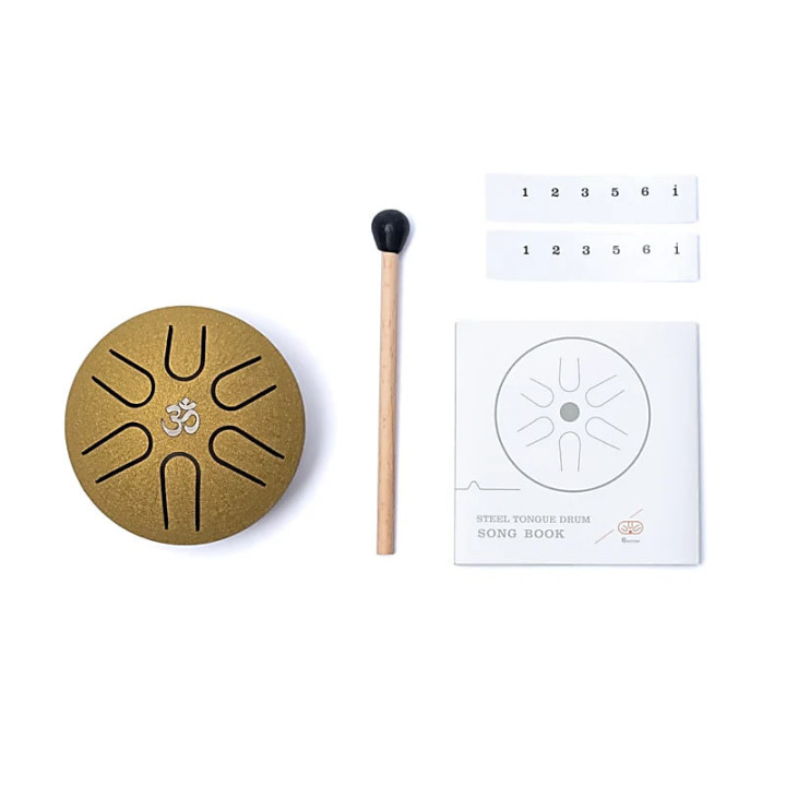 Hluru Mini Tambour à languette couleur or 6 notes La ma... | Pieralune