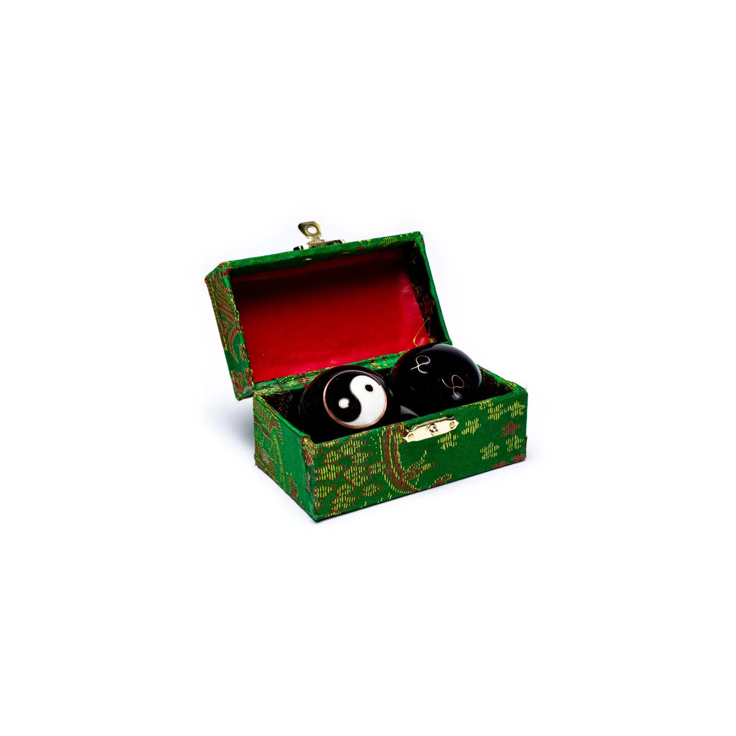 Boules de santé Qi Gong Yin et Yang noir | Pieralune