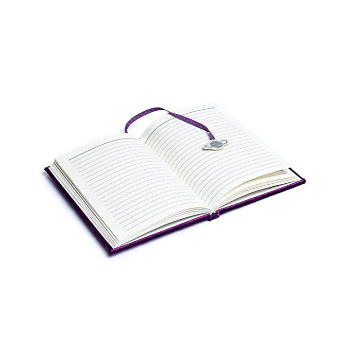 Carnet de notes velours violet avec galaxie | Pieralune