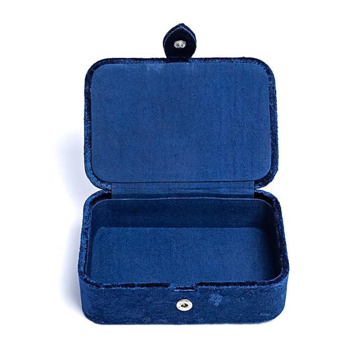 Coffret à bijoux / tarot velours bleu foncé avec lune e... | Pieralune