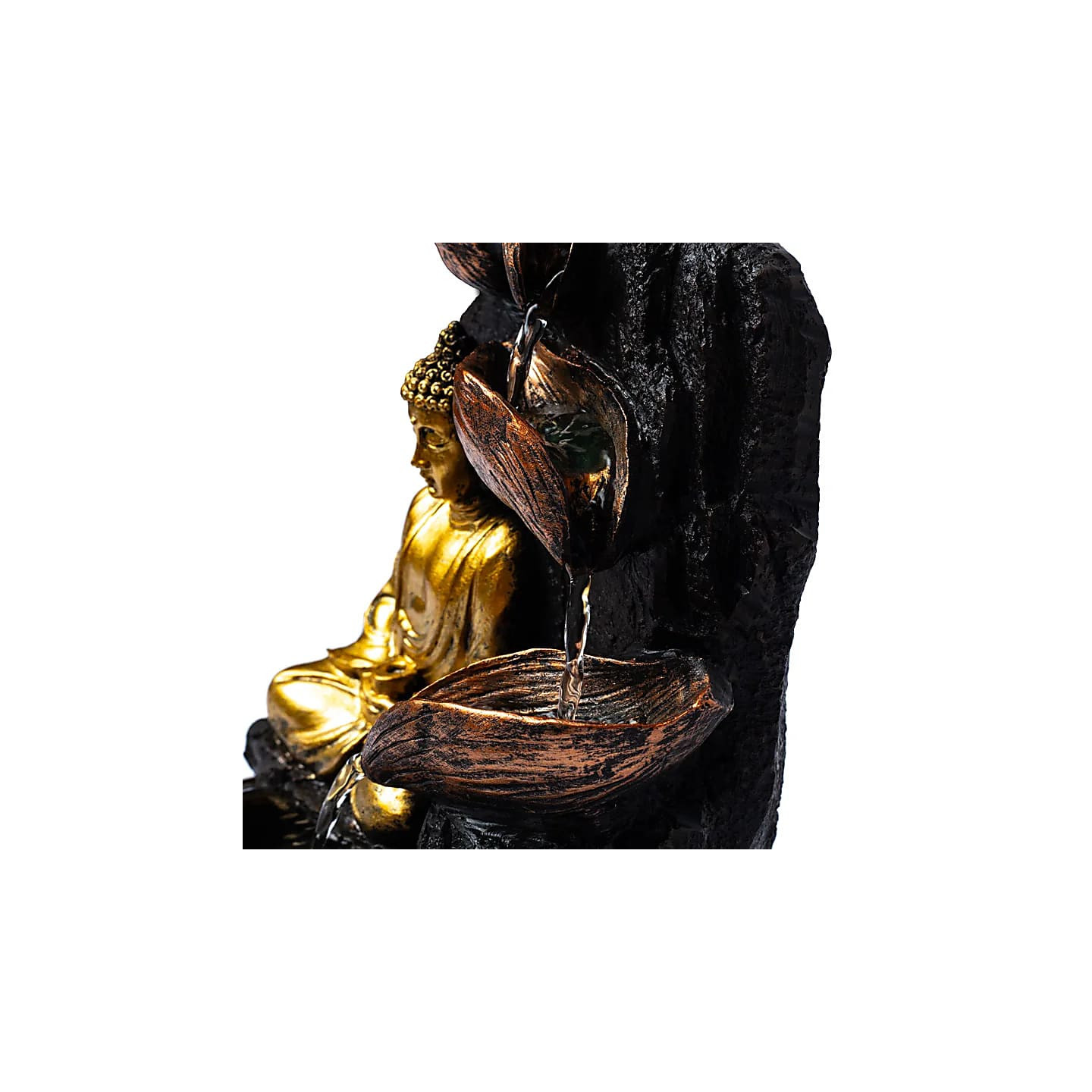 Fontaine à eau Lotus avec Bouddha méditant | Pieralune