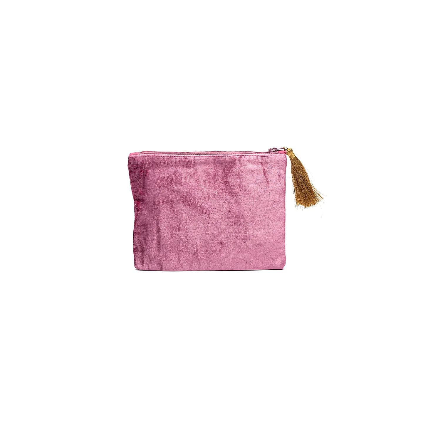 Pochette zippée en velours violet avec arc-en-ciel | Pieralune