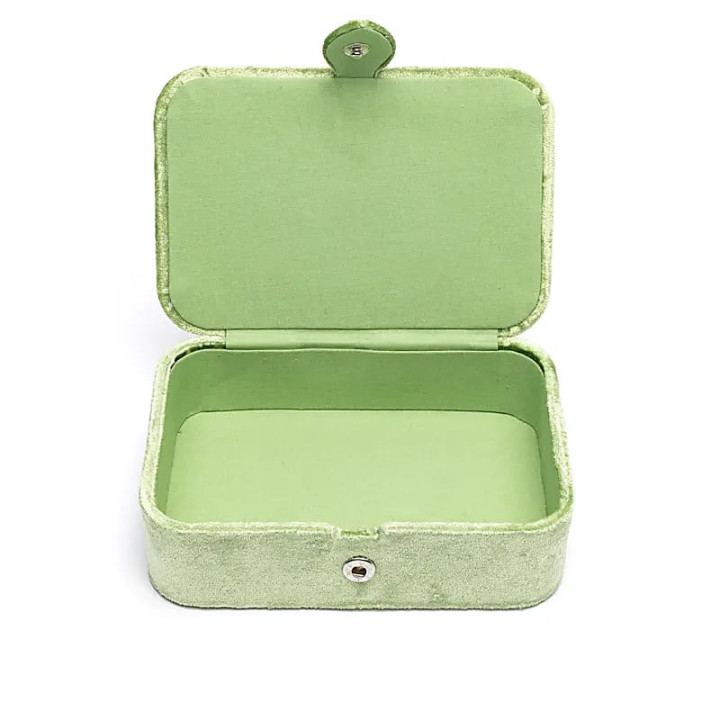 Coffret à bijoux / tarot velours vert avec trèfle à qua... | Pieralune