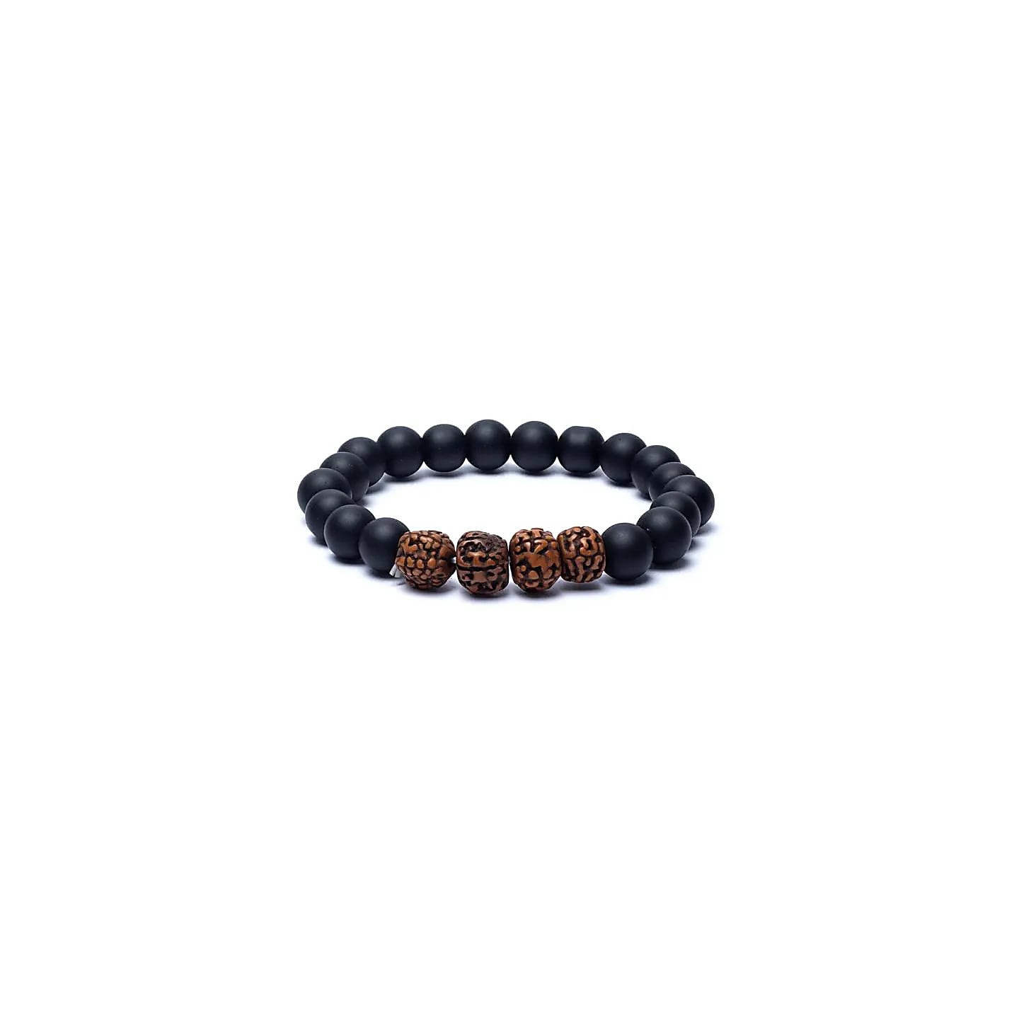 Bracelet rudraksha / onyx noir | Pieralune