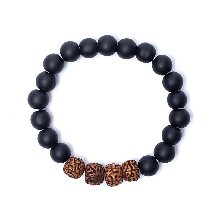 Bracelet rudraksha / onyx noir | Pieralune