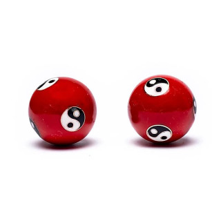 Boules de santé Qi Gong Yin et Yang rouge | Pieralune
