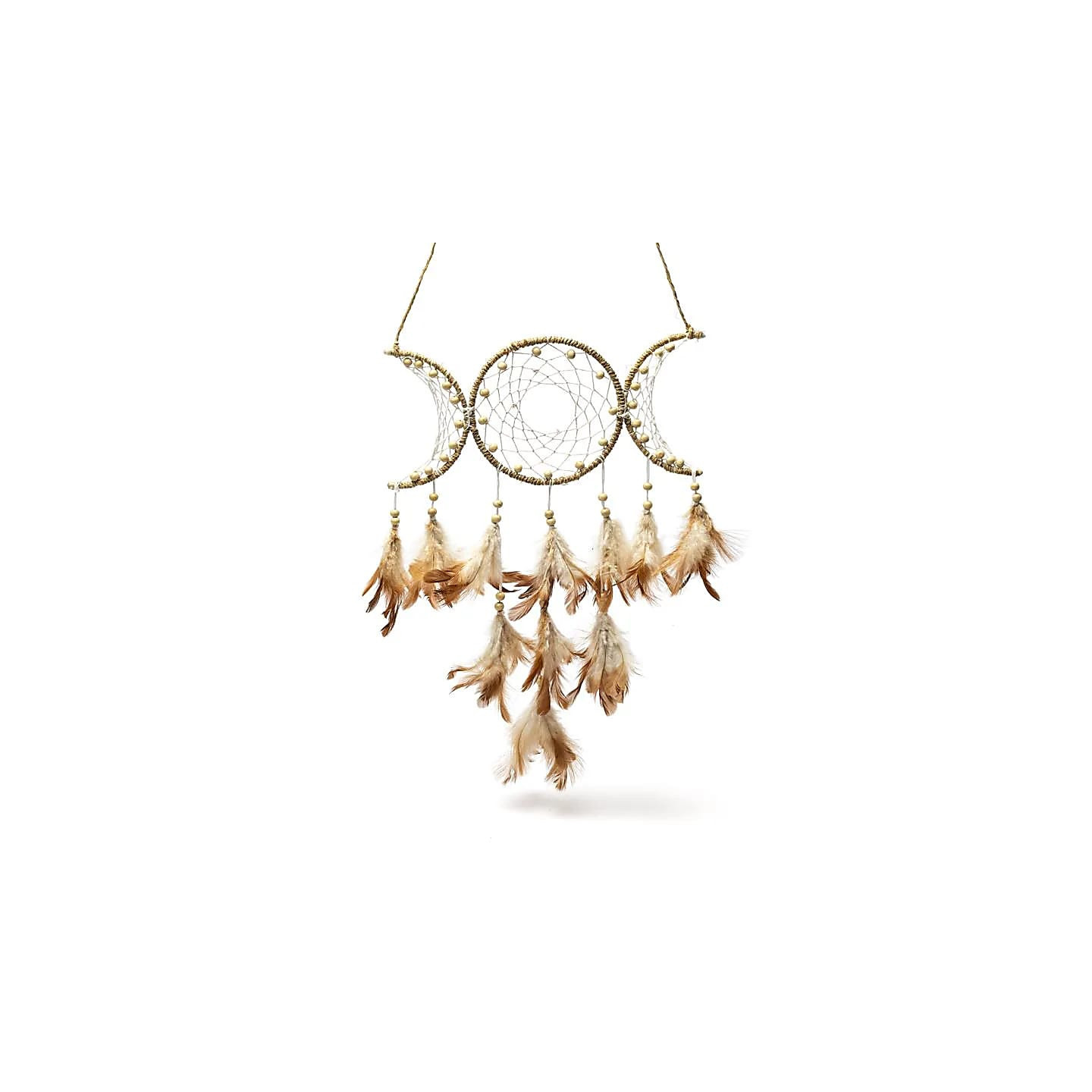 Attrape-rêves chanvre triple lune | Pieralune