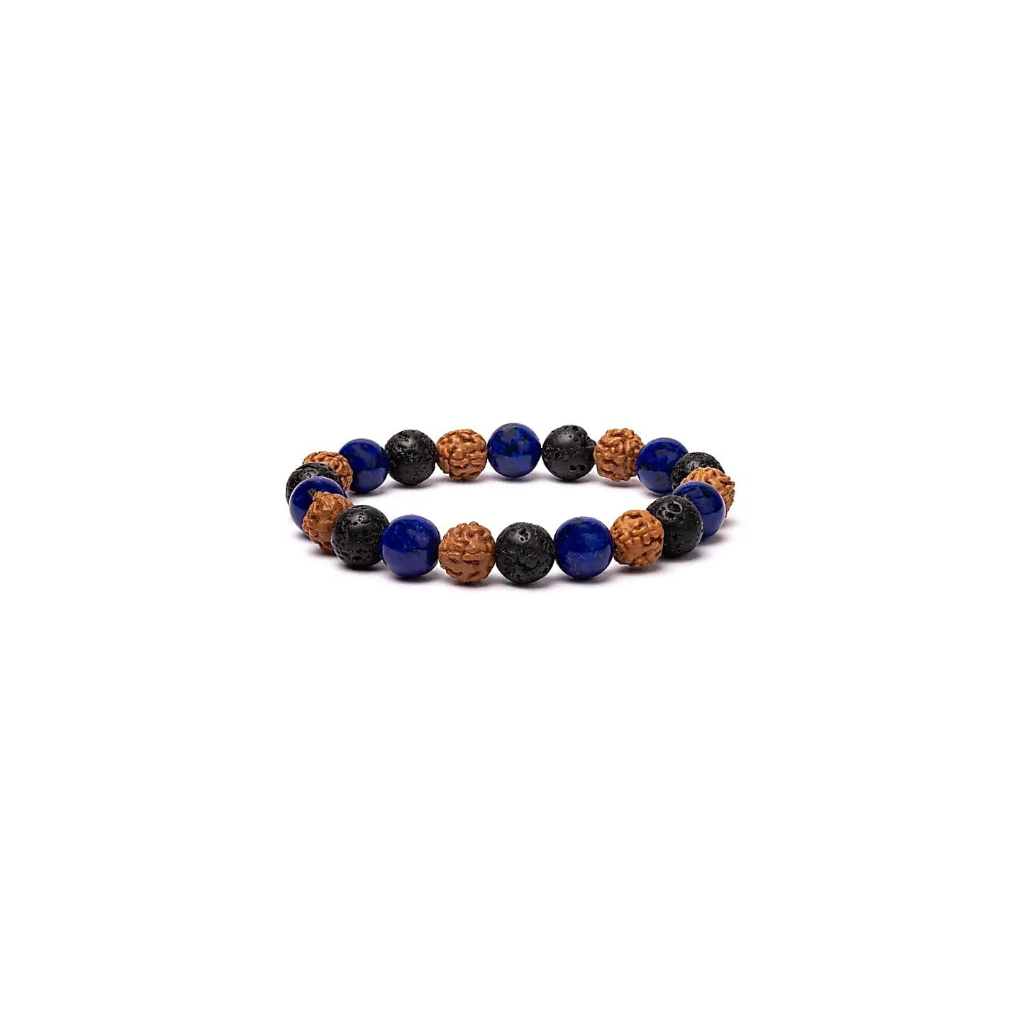 Bracelet pierre de lave / rudraksha / sodalite | Pieralune