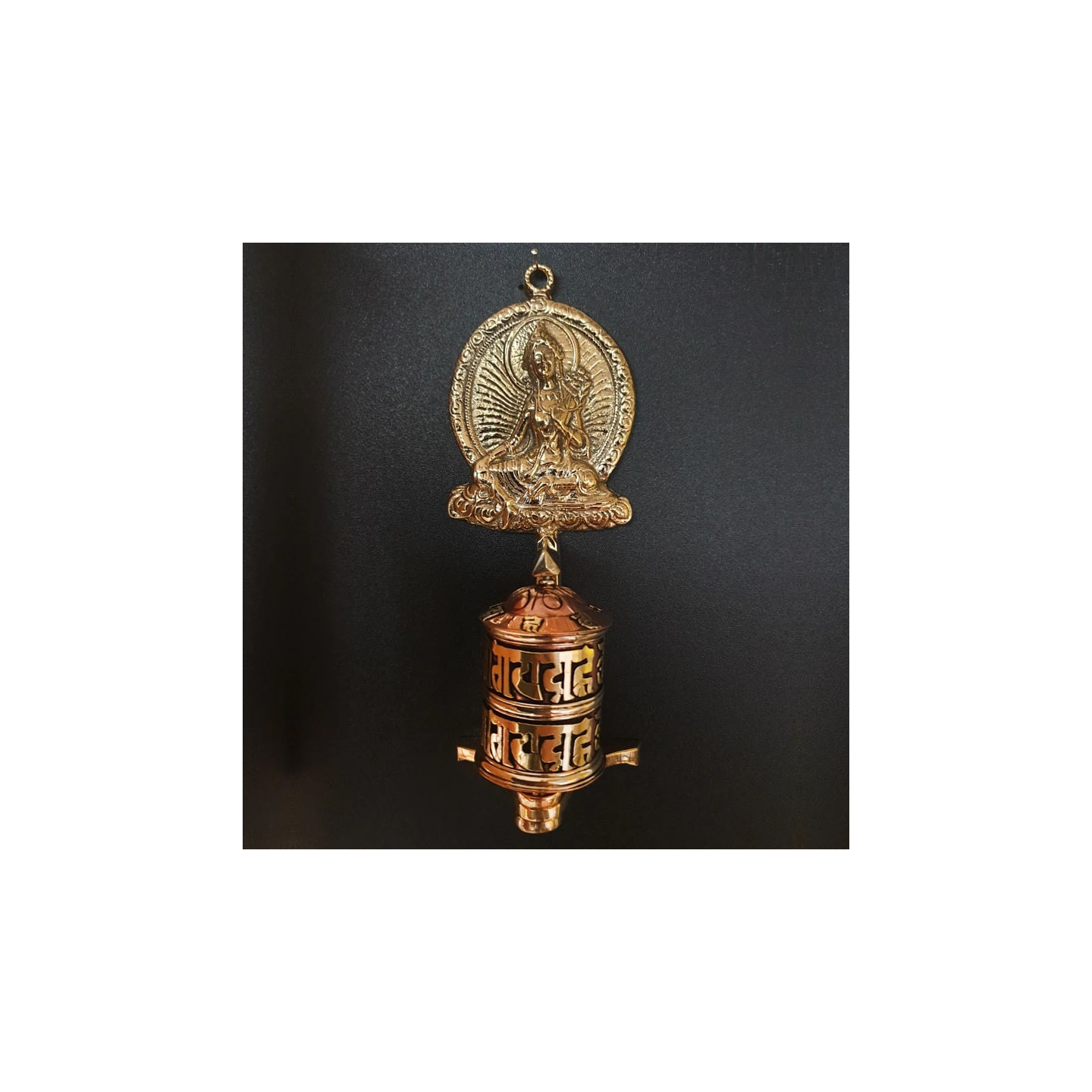 Moulin à prières Tara verte modèle de bureau | Pieralune