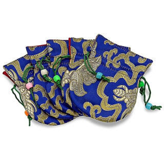 Petit sac de Brocart bleu | Pieralune