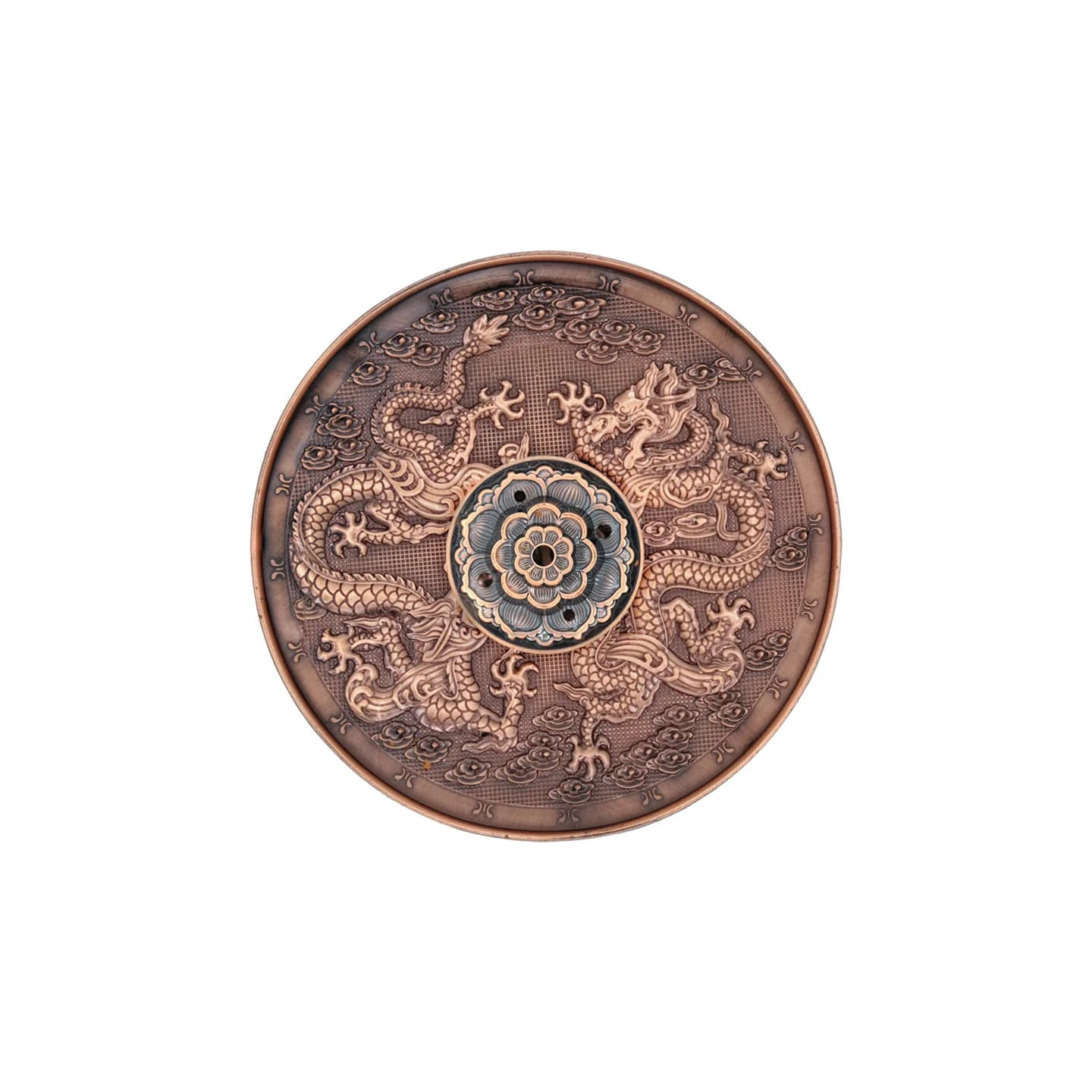Brûleur d'encens Dragons couleur cuivre | Pieralune