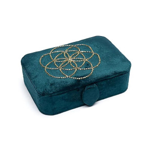 Coffret à bijoux / tarot velours pétrole avec Graine de... | Pieralune