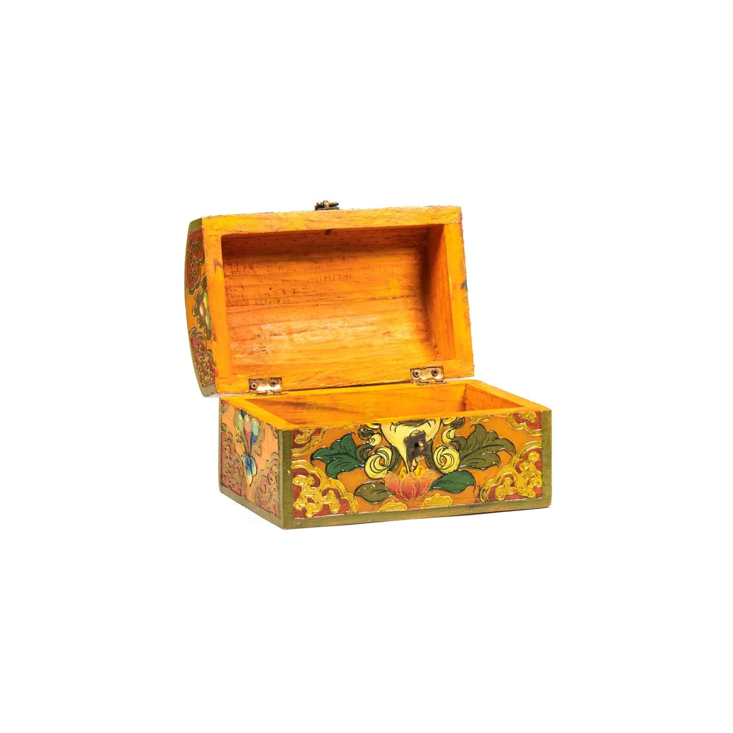 Coffret à trésor tibétain avec lotus petit | Pieralune