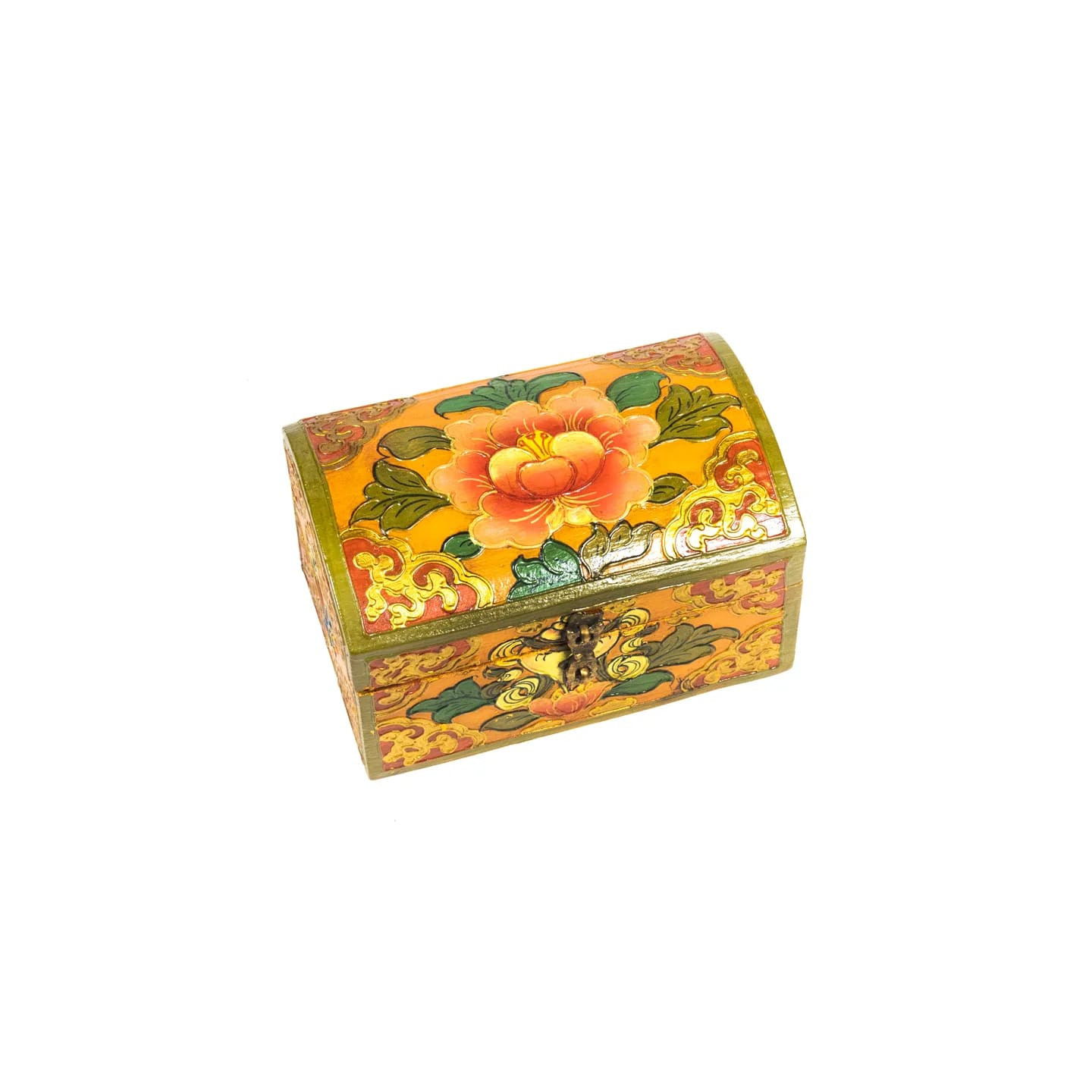 Coffret à trésor tibétain avec lotus petit | Pieralune