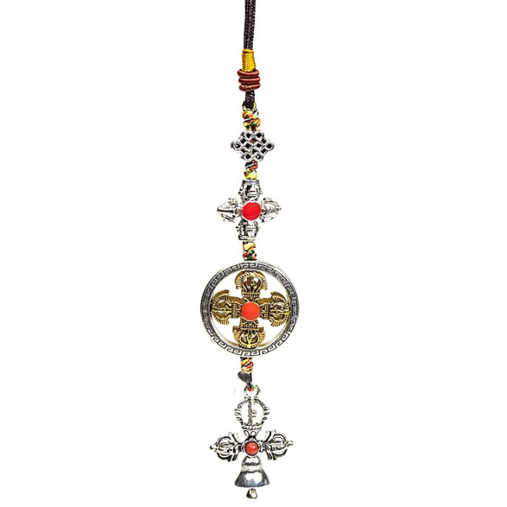 Pendentif de protection double dorje cloche | Pieralune