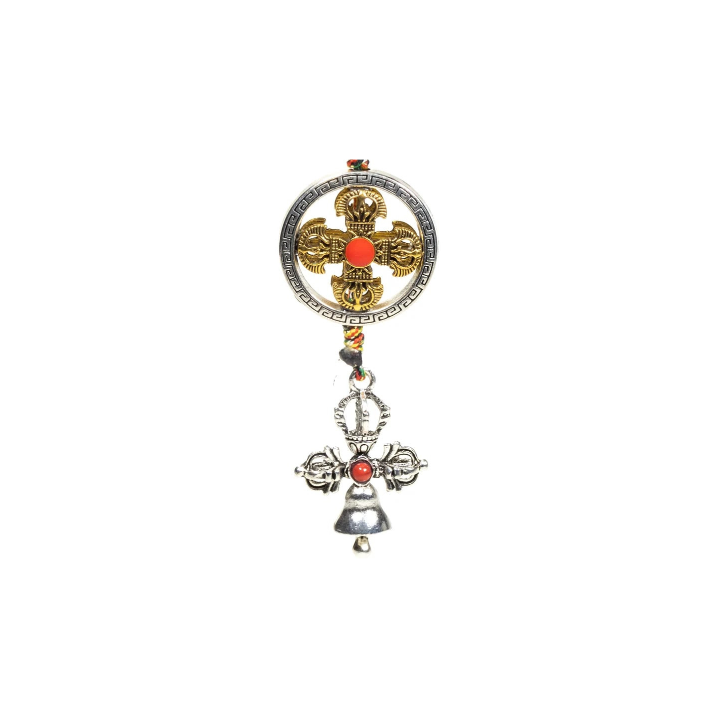 Pendentif de protection double dorje cloche | Pieralune