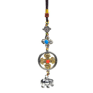 Pendentif de protection double dorje éléphant | Pieralune