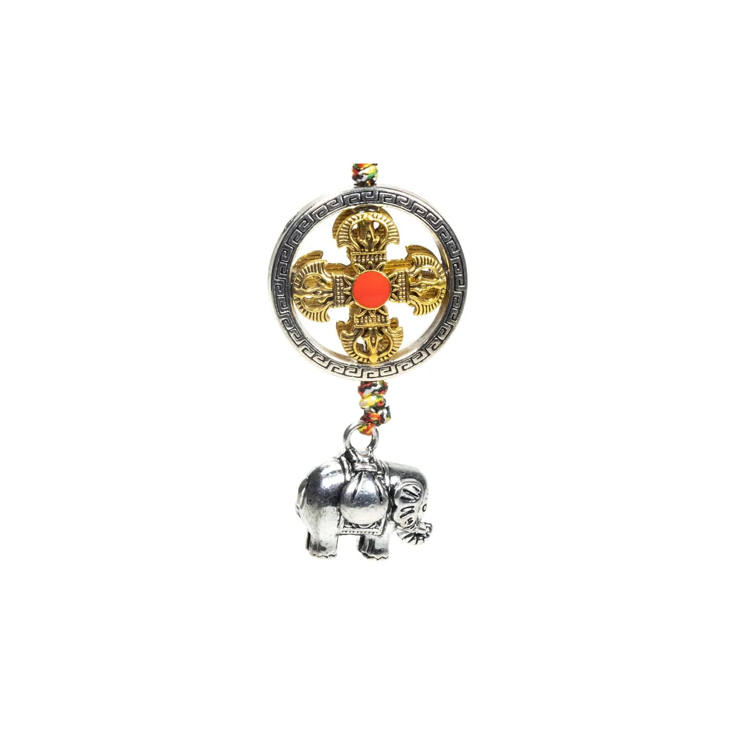 Pendentif de protection double dorje éléphant | Pieralune