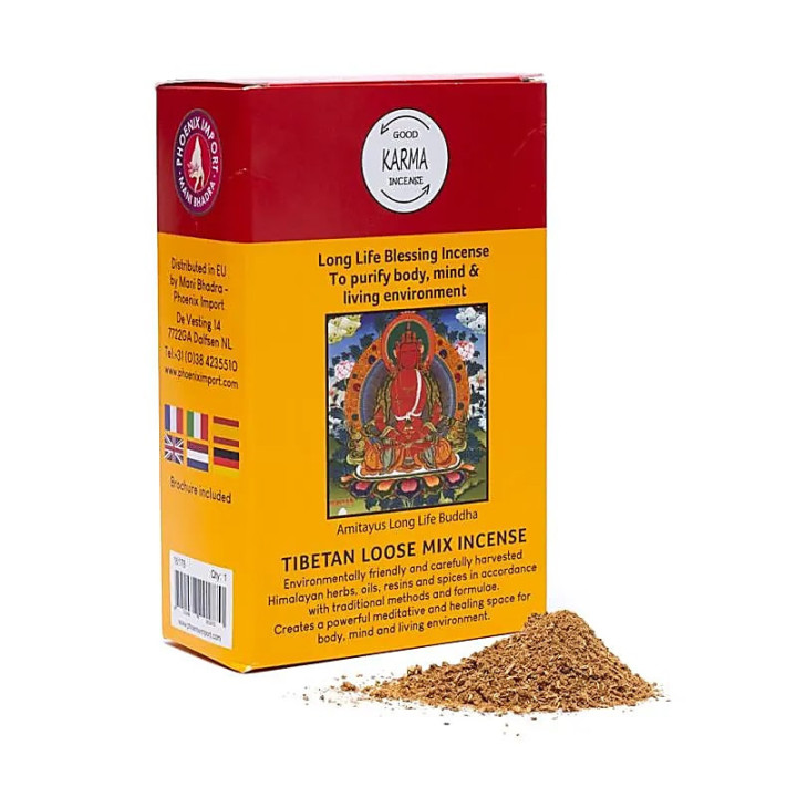 Poudre d'encens tibétain Bénédiction de longue vie | Pieralune