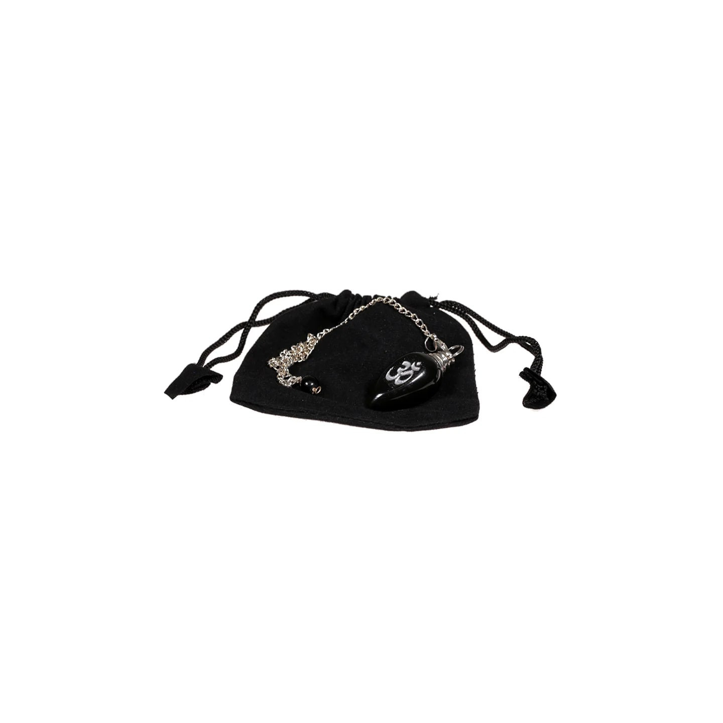 Pendule Om Agathe noire polie | Pieralune