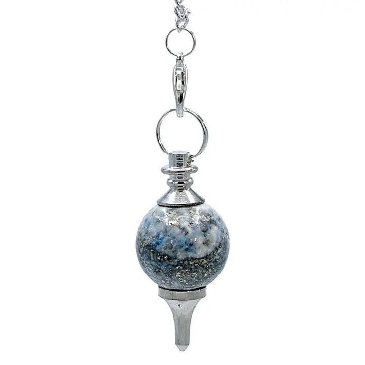 Pendule Lapis lazuli poli et métal | Pieralune