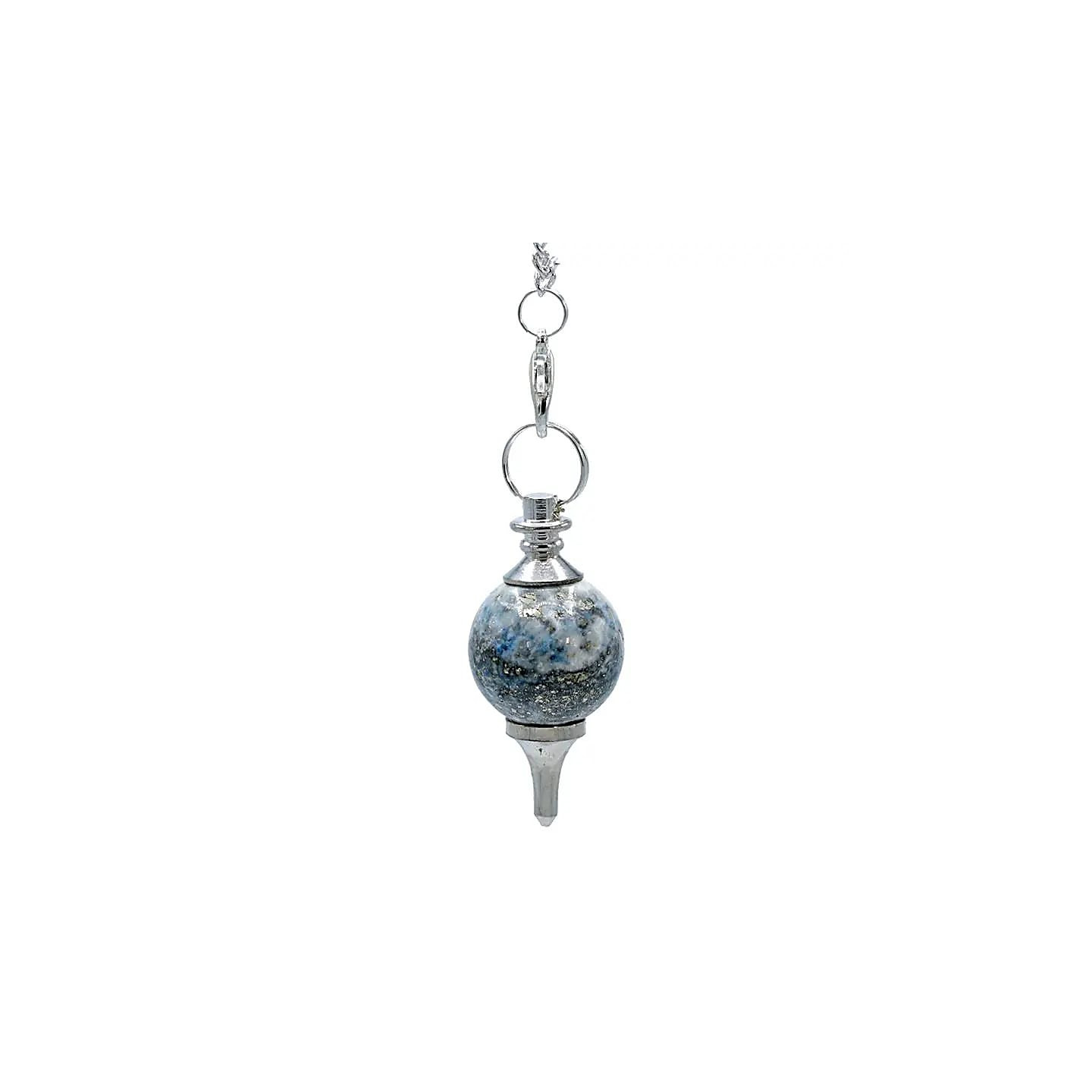 Pendule Lapis lazuli poli et métal | Pieralune