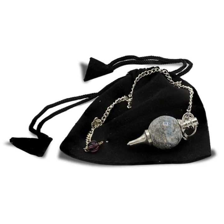 Pendule Lapis lazuli poli et métal | Pieralune