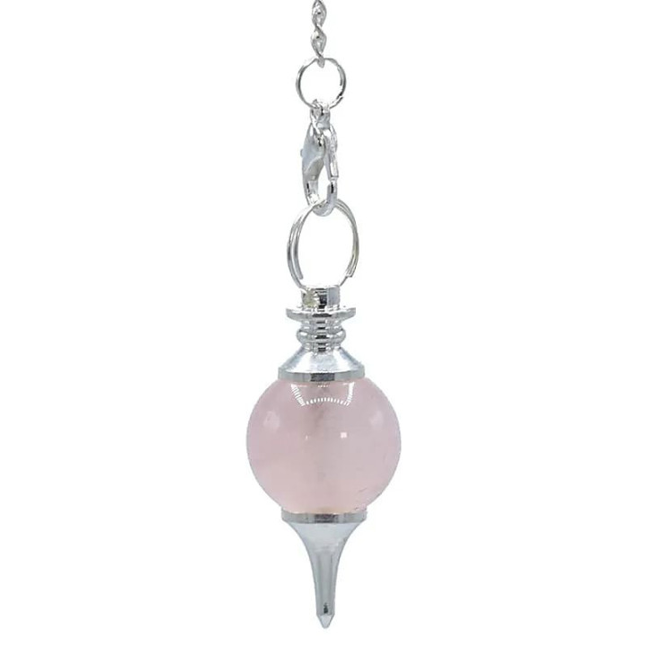 Pendule Quartz rose poli et métal | Pieralune