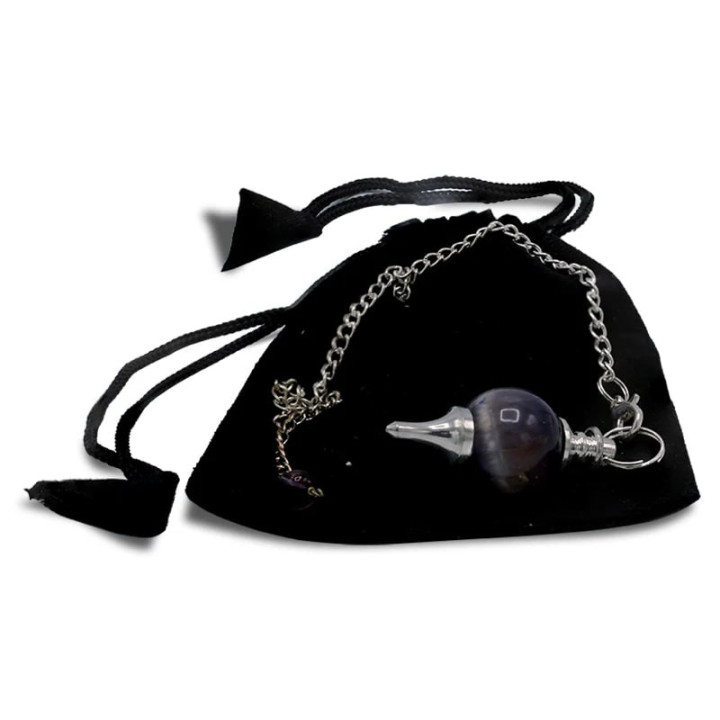 Pendule Améthyste polie et métal | Pieralune