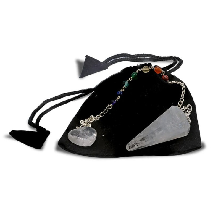 Pendule Cristal avec chaînette 7 Chakra | Pieralune