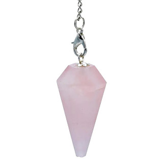 Pendule Quartz Rose chaînette 7 Chakra | Pieralune
