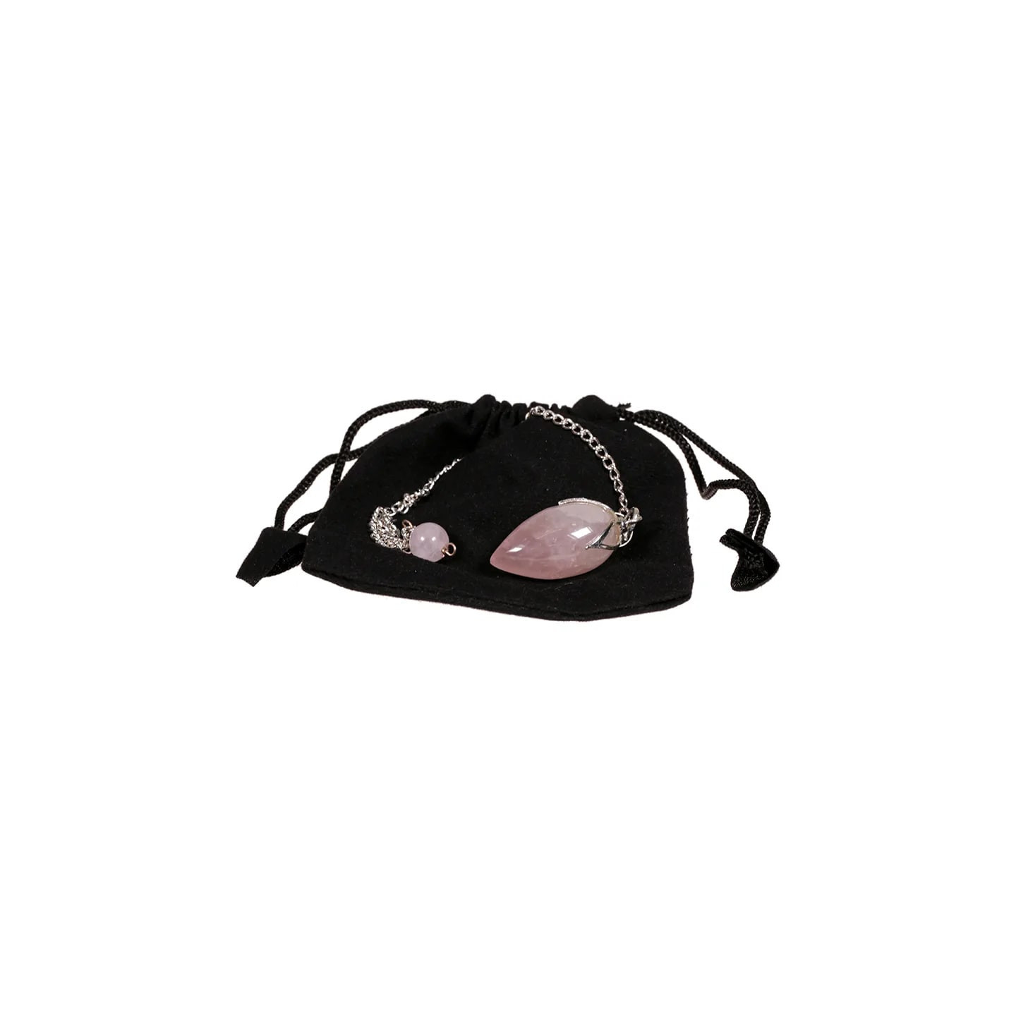 Pendule lotus Quartz rose en pointe | Pieralune