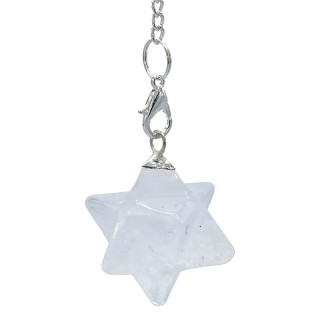 Pendule Cristal de Roche Merkaba 7 Chakra | Pieralune