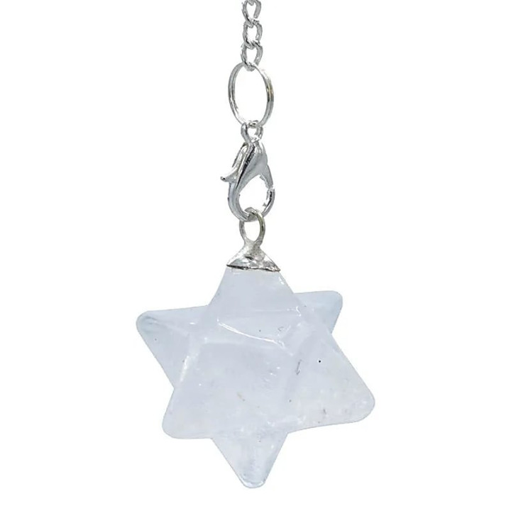 Pendule Cristal de Roche Merkaba 7 Chakra | Pieralune