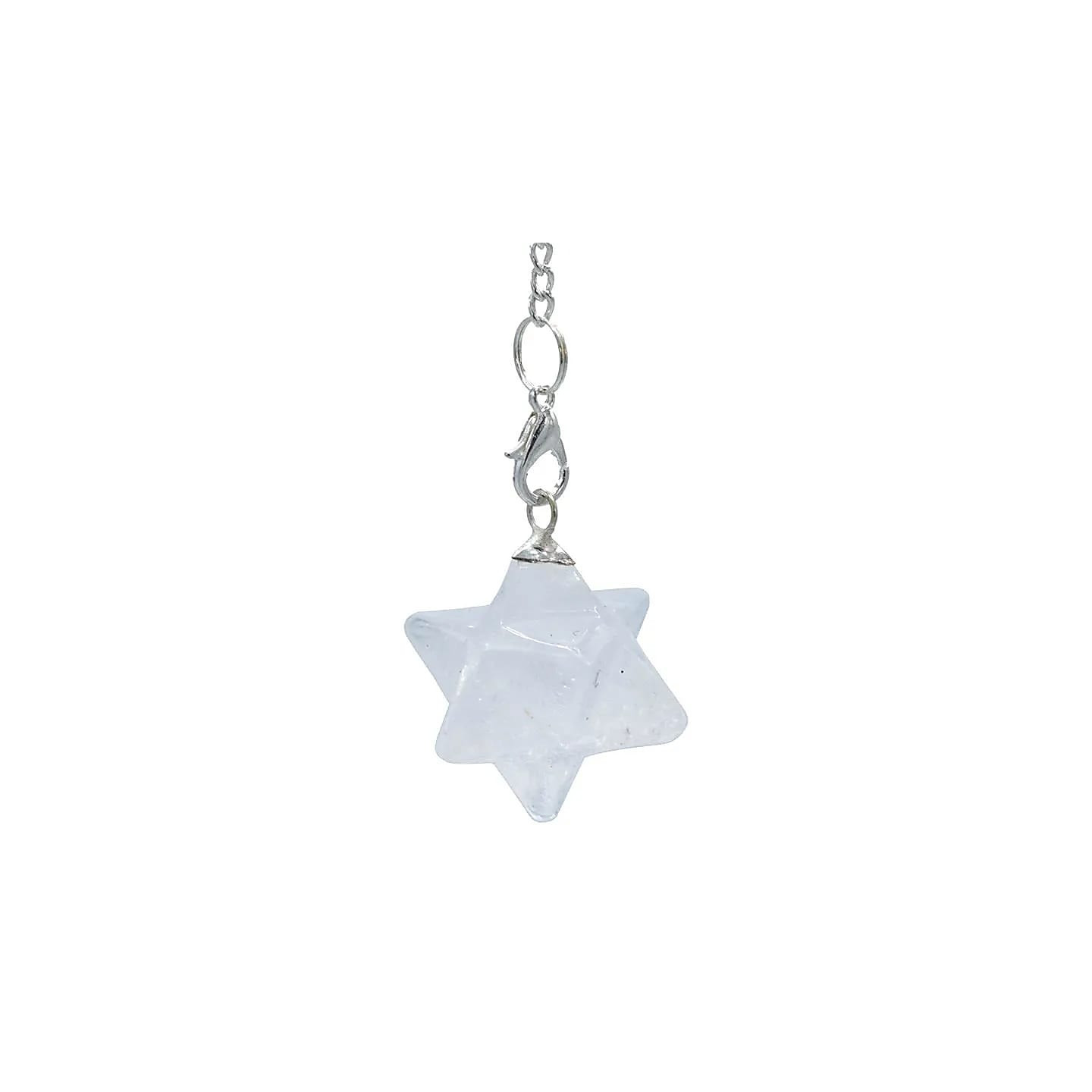 Pendule Cristal de Roche Merkaba 7 Chakra | Pieralune