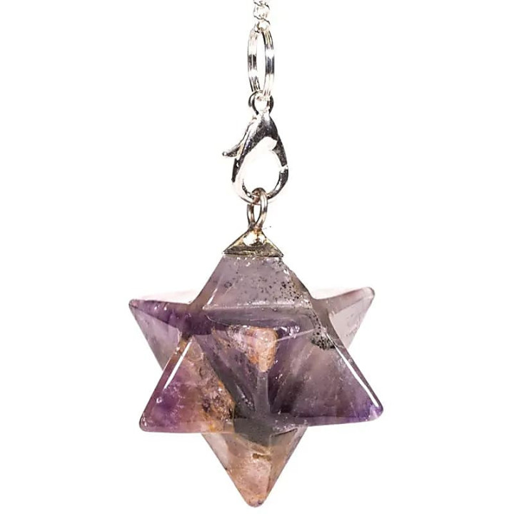 Pendule Amethyste Merkaba 8 pointes | Pieralune