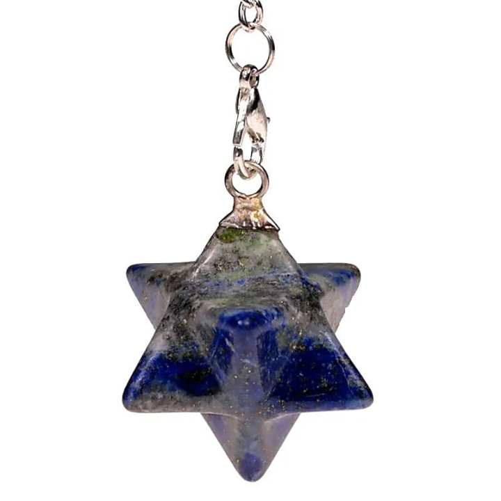 Pendule Lapis Lazuli Merkaba 8 pointes | Pieralune