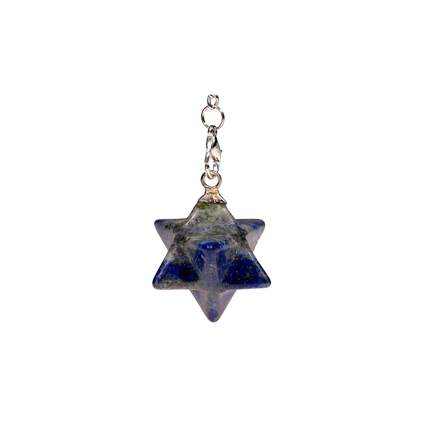 Pendule Lapis Lazuli Merkaba 8 pointes | Pieralune
