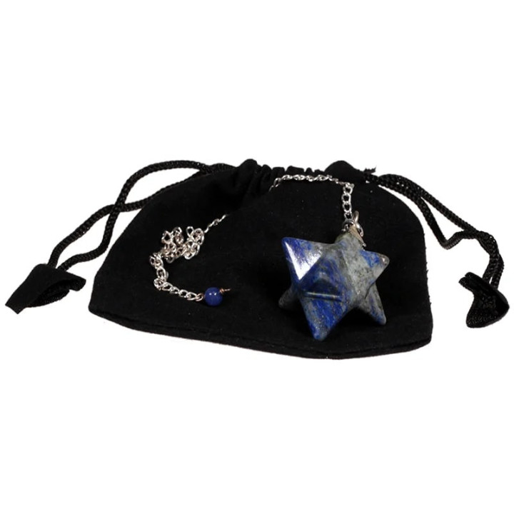 Pendule Lapis Lazuli Merkaba 8 pointes | Pieralune