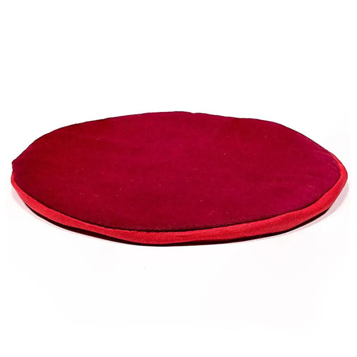 Support plat pour Bol Tibétain - rond rouge | Pieralune