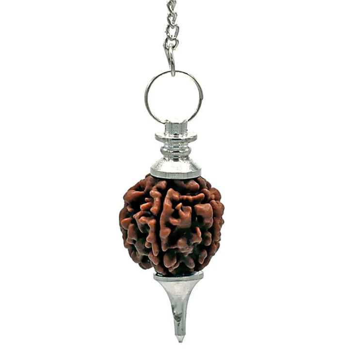 Pendule couleur argent avec Rudraksha | Pieralune