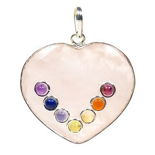 Pendentif Chakra Quartz forme de coeur | Pieralune