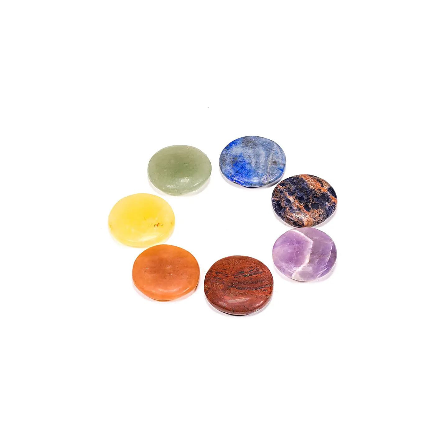 Chakra Lot 7 pierres rondes | Pieralune