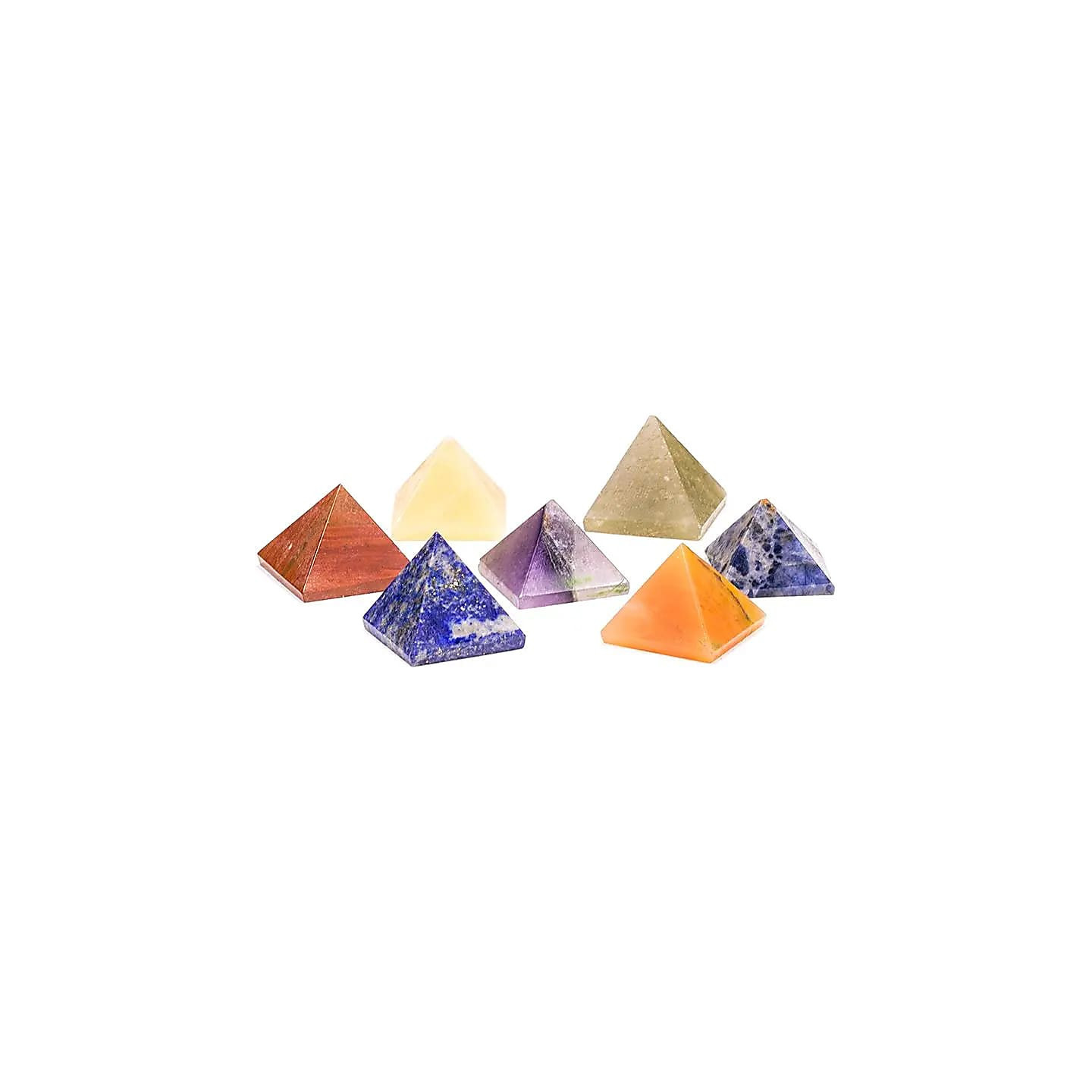 Chakra Lot de 7 pierres pyramidales | Pieralune