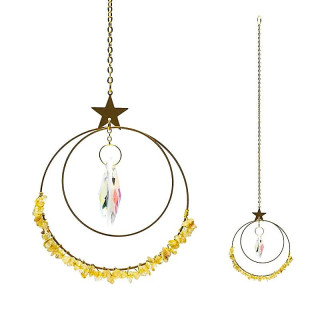 Attrape-soleil avec étoile, cristal et citrine | Pieralune
