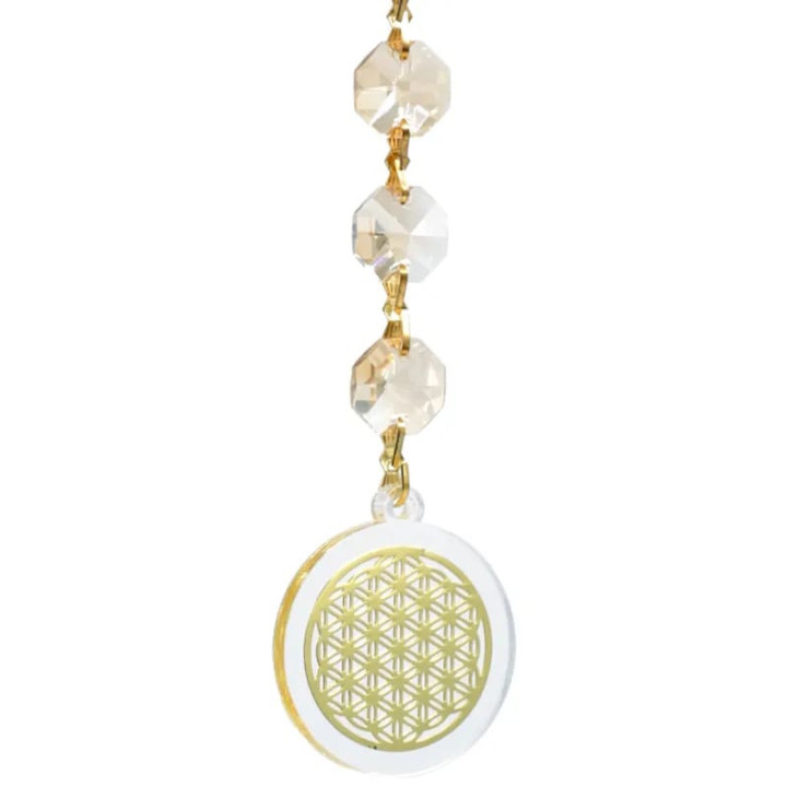 Feng Shui Fleur de vie couleur champagne | Pieralune