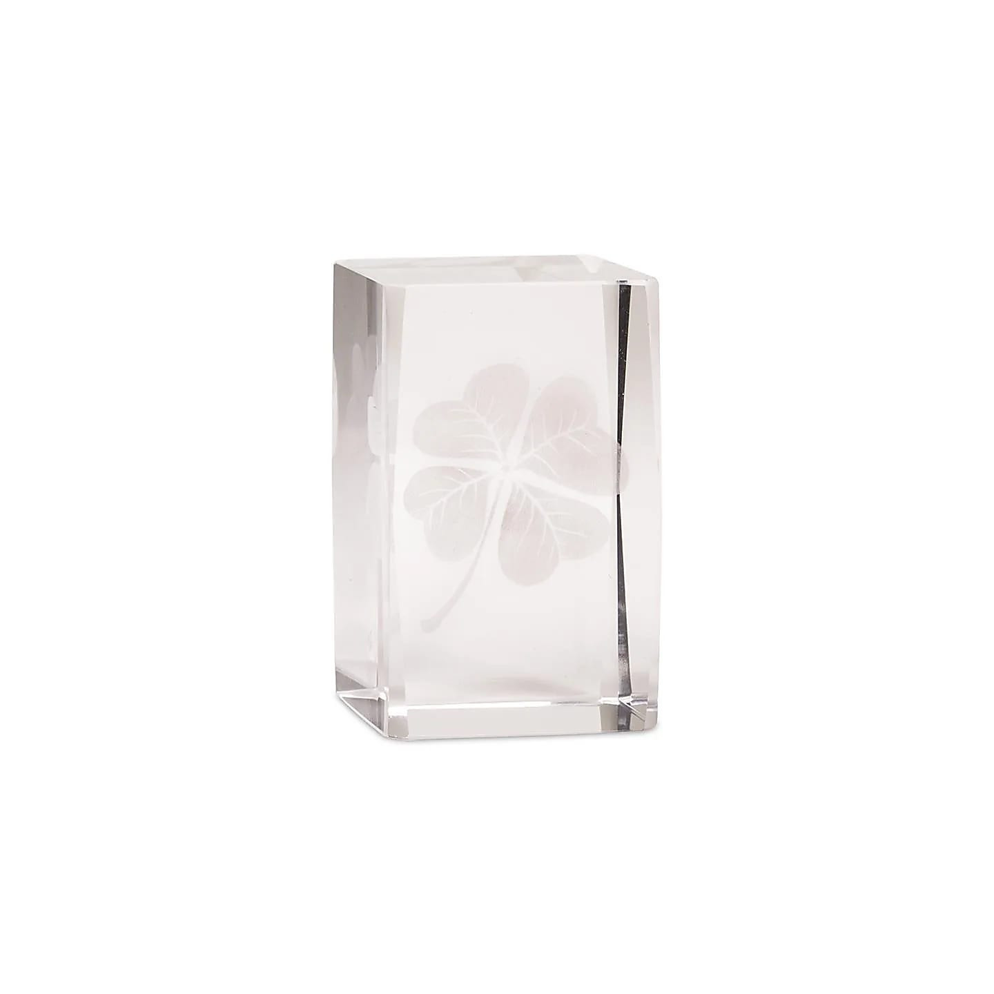 Bloc Cristal Hologramme trèfle quatre feuilles qualité AA | Pieralune